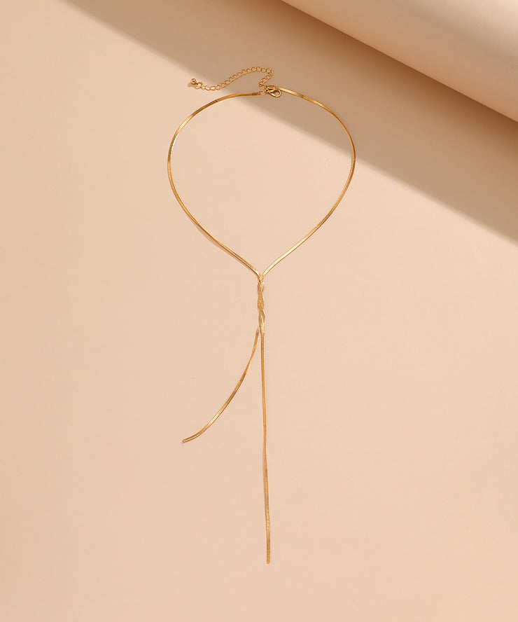 DIY Gold Alloy Tassel Loose Necklace