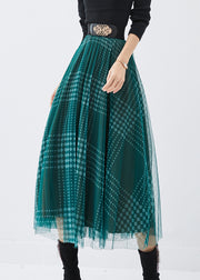 DIY Green Print Exra Large Hem Tulle Skirts Spring