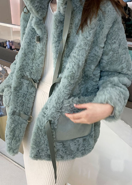 DIY hellgrüne Taschen Kunstpelz Winteroberbekleidung