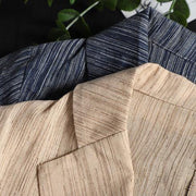 DIY Notched pockets clothes For Women Outfits khaki coats - SooLinen