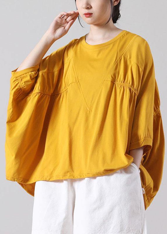 DIY Pink Cinched Cotton Shirt Top Summer Short Sleeve - SooLinen