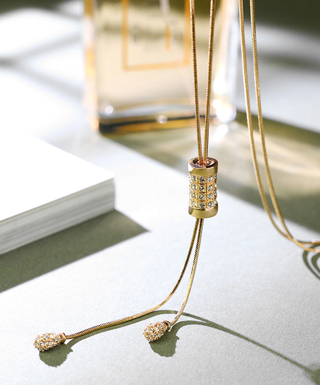 DIY Silk Overgild Lighthouse Tassel Pendant Necklace