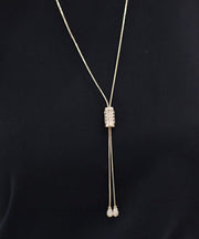 DIY Silk Overgild Lighthouse Tassel Pendant Necklace