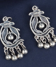 DIY Silk Sterling Silver Pisces Tassel Drop Earrings