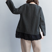 DIY-Baumwollkleidung für Frauen mit feinem O-Ausschnitt, ausgehöhlten Runway-schwarzen, übergroßen Oberteilen