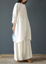 DIY o neck linen summer shirts Wardrobes white blouses - SooLinen