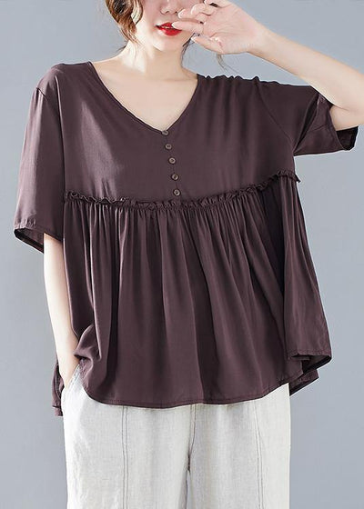 DIY v neck Cinched tunic pattern Wardrobes chocolate tops - SooLinen