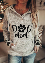 DOG MOM' Graphic Print Sweatshirt Women Shirts - SooLinen