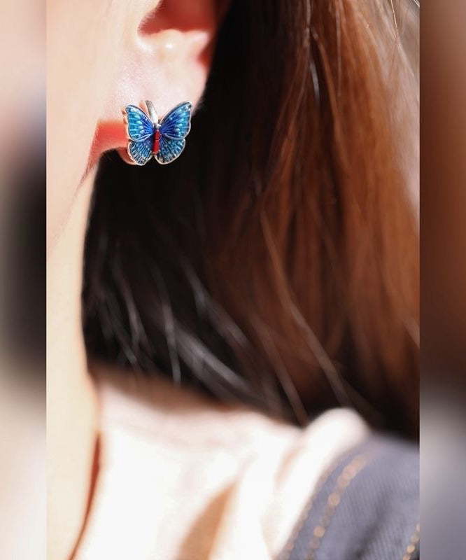 Dream Butterfly Jewelry Ethnic Style Enamel Colorful Women Ear Buckle