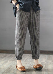 Stripe Linen Crop Pants