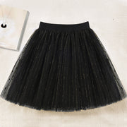 Elegante schwarze A-Linie Tüll Pailletten Röcke Sommer