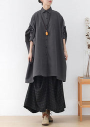 Elegant Black PeterPan Collar Asymmetrical Design Fall Cardigans Long Sleeve - SooLinen