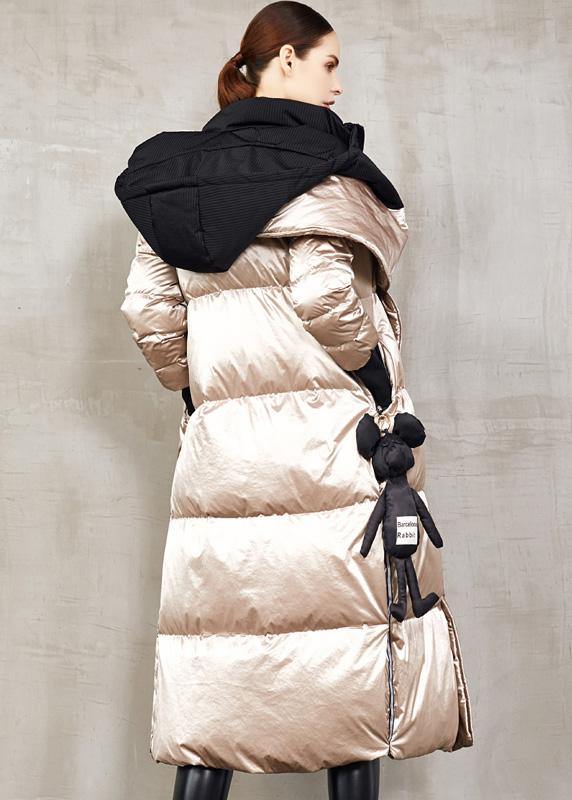 Elegant casual snow jackets winter Jackets khaki hooded down coat winter - SooLinen