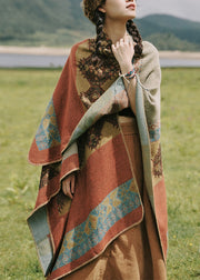 Ethnic Style Shawl For Autumn And Winter Warmth Imitation Cashmere