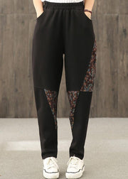Ethnic style bloomers women's plus size wide leg trousers loose high waist pants - SooLinen