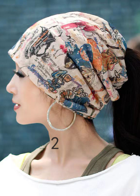 Fashion Baotou Hat Print Autumn And Winter