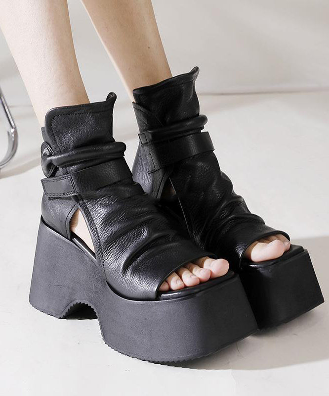 Fashion Black Sandals Platform Sandals