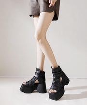Fashion Black Sandals Platform Sandals