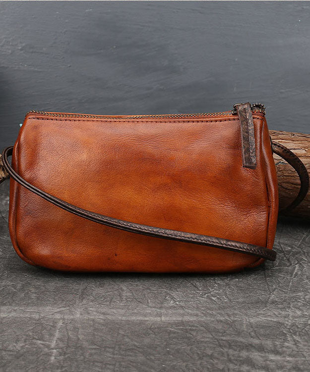 Fashion Brown Multicolour Feather Embossing Calf Leather Satchel Handbag