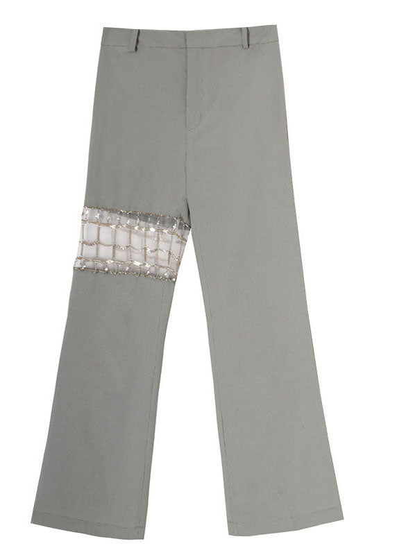 Fashion Green High Waist Summer Pants Cotton
