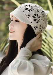Fashion Khaki Hollow Out Knit Bonnie Hat