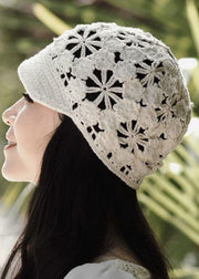 Fashion Khaki Hollow Out Knit Bonnie Hat