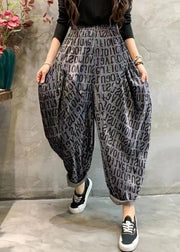 Fashion Leopard Print Draping High Waist Wide Leg Pants