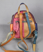 Fashion Multicolour Patchwork Calf Leather Backpack Bag