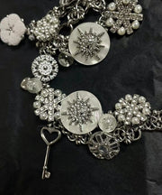 Fashion Original Design Zircon Nail Bead Stainless Steel Necklace