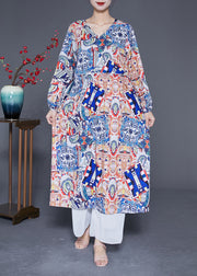 Fashion Oversized Print Silk Party Dress Spring