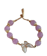 Fashion Purple Alloy Crystal Butterfly Tassel Chain Bracelet