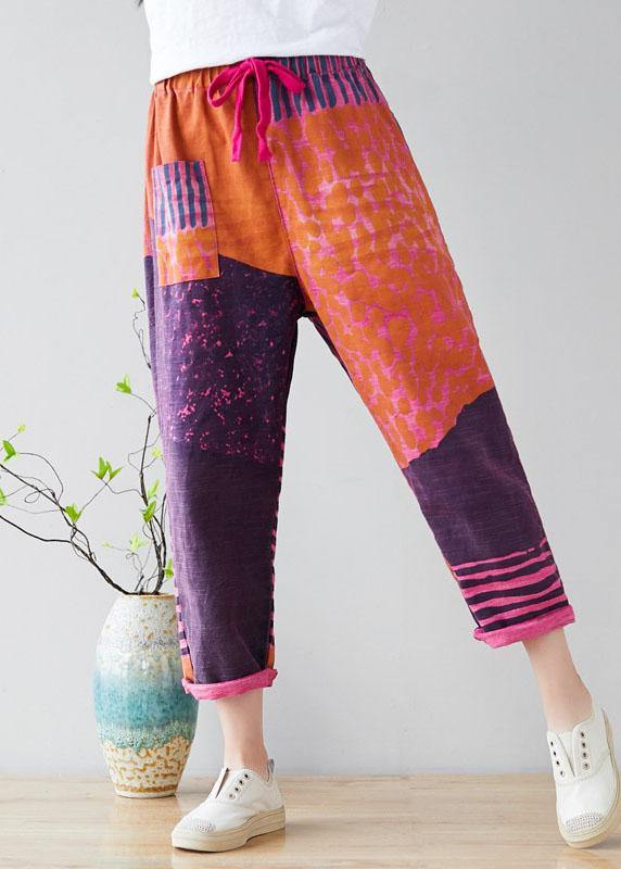 Fashion Purple Casual Pockets Straight Fall Denim Pants - SooLinen