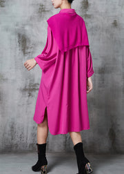 Fashion Rose Oversized Give Shawl Cotton Long Dresses Fall