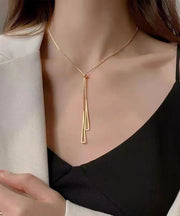 Fashion Stainless Steel Triangle Tassel Necklace