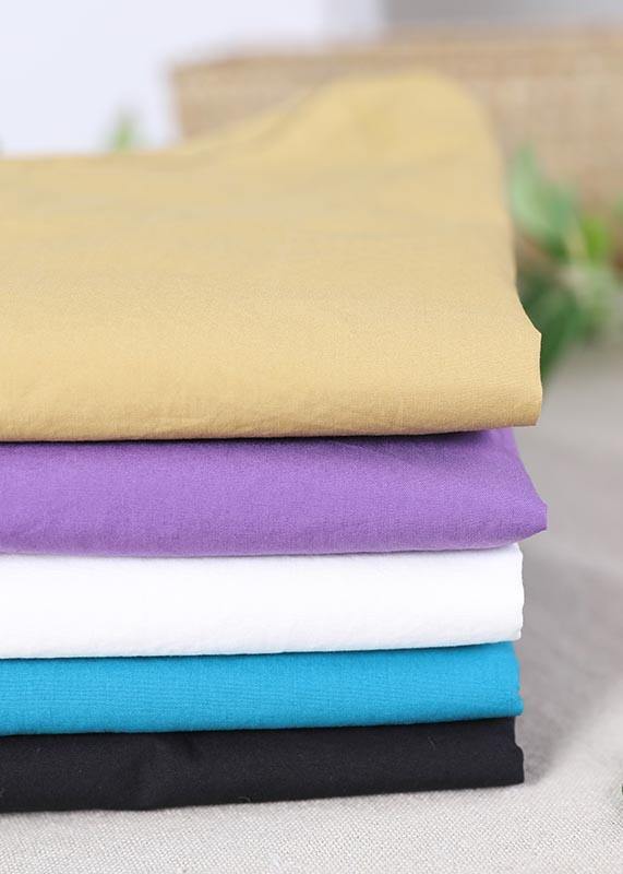 Fashion White Pockets Cotton Shirt Tops Summer - SooLinen