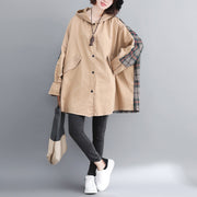 Fashion yellow cotton outwear oversized hooded winter jackets patchwork women coats