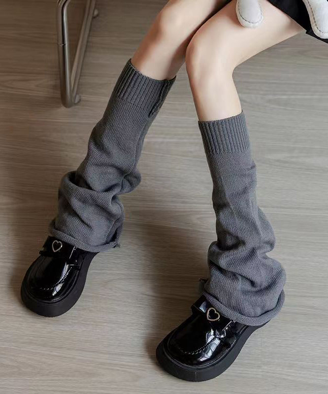 Fashionable Grey Thickened And Warm Knitted Socks