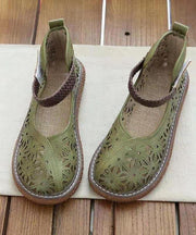 Faux Leather Khaki Water Sandals Buckle Strap best sandals for walking - SooLinen