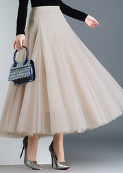 Fine elegant Pleated Casual Fall Winter Tulle Skirts
