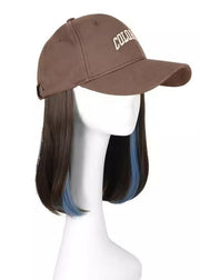 Fine Coffee Graphic Wig One Piece Baseball Cap Hat