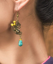 Fine Colorblock Turquoise Fine Copper Women's Drop Earrings