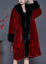 Fine Mulberry Oversized Striped Faux Fur Coats Spring
