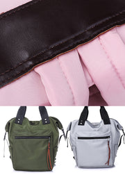 Rucksack-Tasche aus feiner rosa Baumwolle mit großem Fassungsvermögen