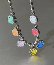 Fine Rainbow Stainless Steel Alloy Lariat Necklace