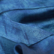 Feine Maxikleider Mode Retro Dreiviertelärmel bedrucktes blaues langes Kleid