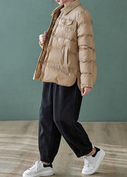 Fine nude outwear plus size clothing down jacket lapel pockets winter outwear - SooLinen