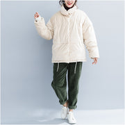 Fine nude winter parkas plus size clothing stand collar snow jackets Warm thick winter coats