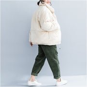 Fine nude winter parkas plus size clothing stand collar snow jackets Warm thick winter coats