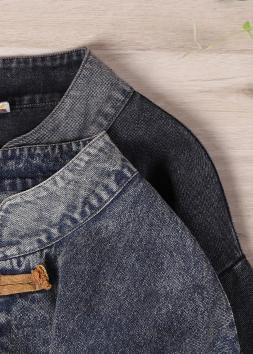Fitted Gray Pockets Coats - SooLinen