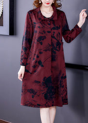 Fitted Mulberry Peter Pan Collar Print Silk Coat Outwear Long Sleeve